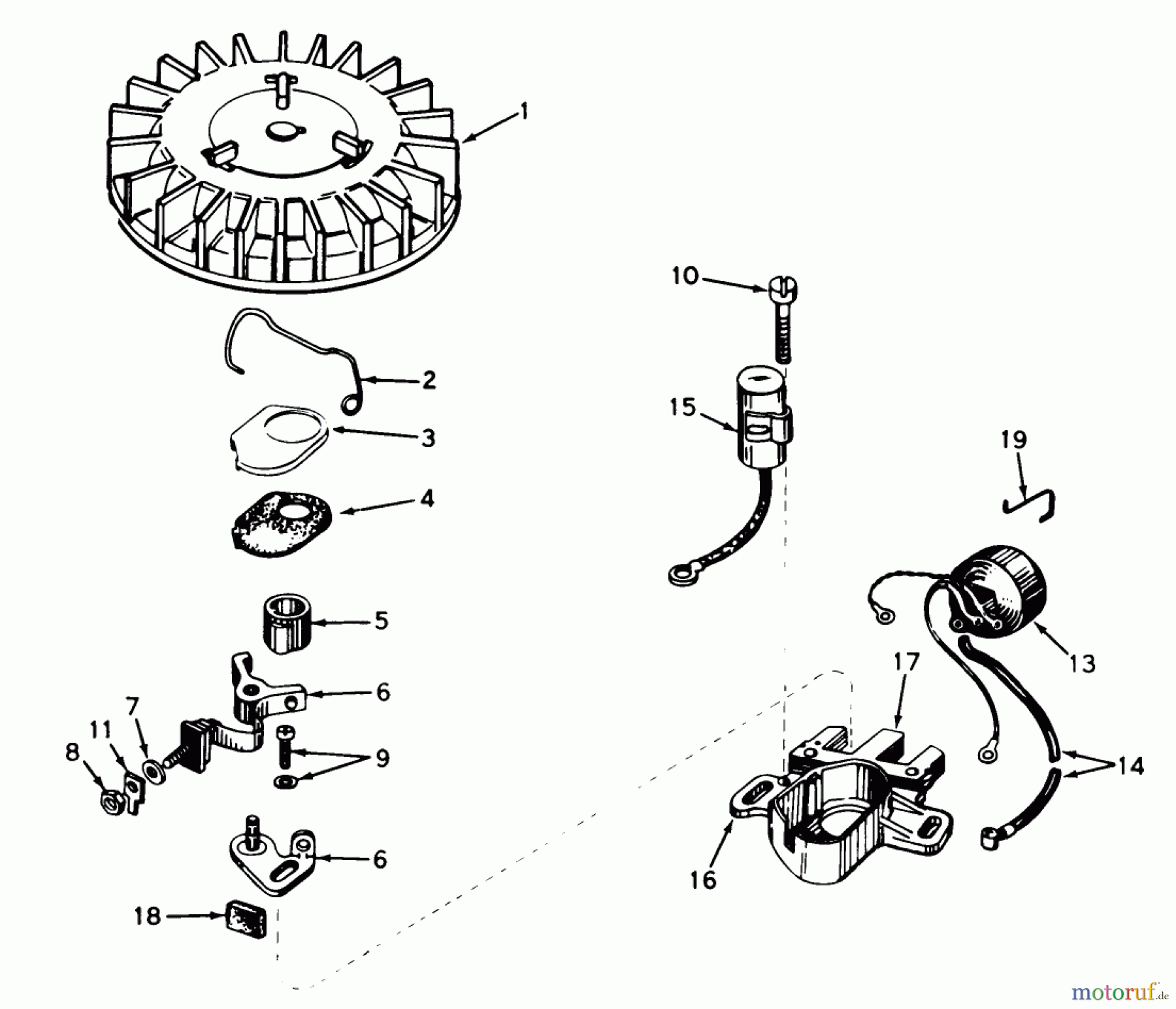 Toro Neu Snow Blowers/Snow Throwers Seite 1 38235 (S-200) - Toro S-200 Snowthrower, 1980 (0000001-0999999) MAGNETO NO. 610794A ENGINE MODEL AH520 TYPE 1585A UNIT MODEL 38225 (USED ON UNITS WITH SERIAL NO. 0000001 THRU 0299999) ENGINE M