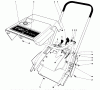 Toro 38225 (S-200) - S-200 Snowthrower, 1980 (0000001-0999999) Ersatzteile SHROUD & HANDLE ASSEMBLY (MODEL 38225)