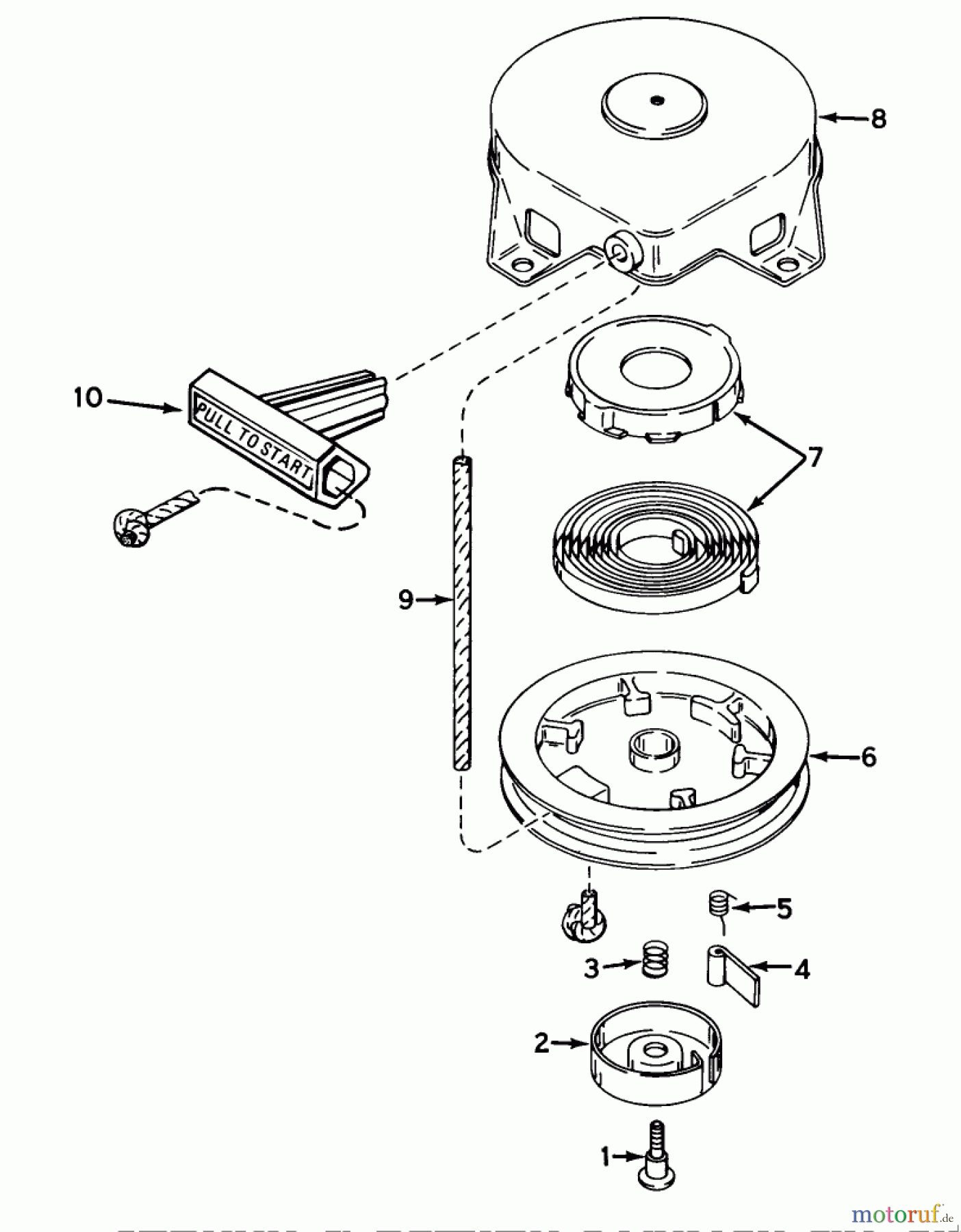  Toro Neu Snow Blowers/Snow Throwers Seite 1 38225 (S-200) - Toro S-200 Snowthrower, 1980 (0000001-0999999) SHROUD & REWIND STARTER NO. 590537 ENGINE MODEL AH520 TYPE 1585A UNIT MODEL 38225 (USED ON UNITS WITH SERIAL NO. 0000001 THRU 02