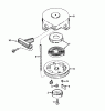 Toro 38232 (S-200) - S-200 Snowthrower, 1981 (1000001-1999999) Ersatzteile SHROUD & REWIND STARTER NO. 590537 ENGINE TECUMSEH MODEL NO. AH520 TYPE 1602