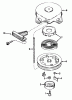 Toro 38232 (S-200) - S-200 Snowthrower, 1982 (2000001-2999999) Ersatzteile SHROUD & REWIND STARTER NO. 590537