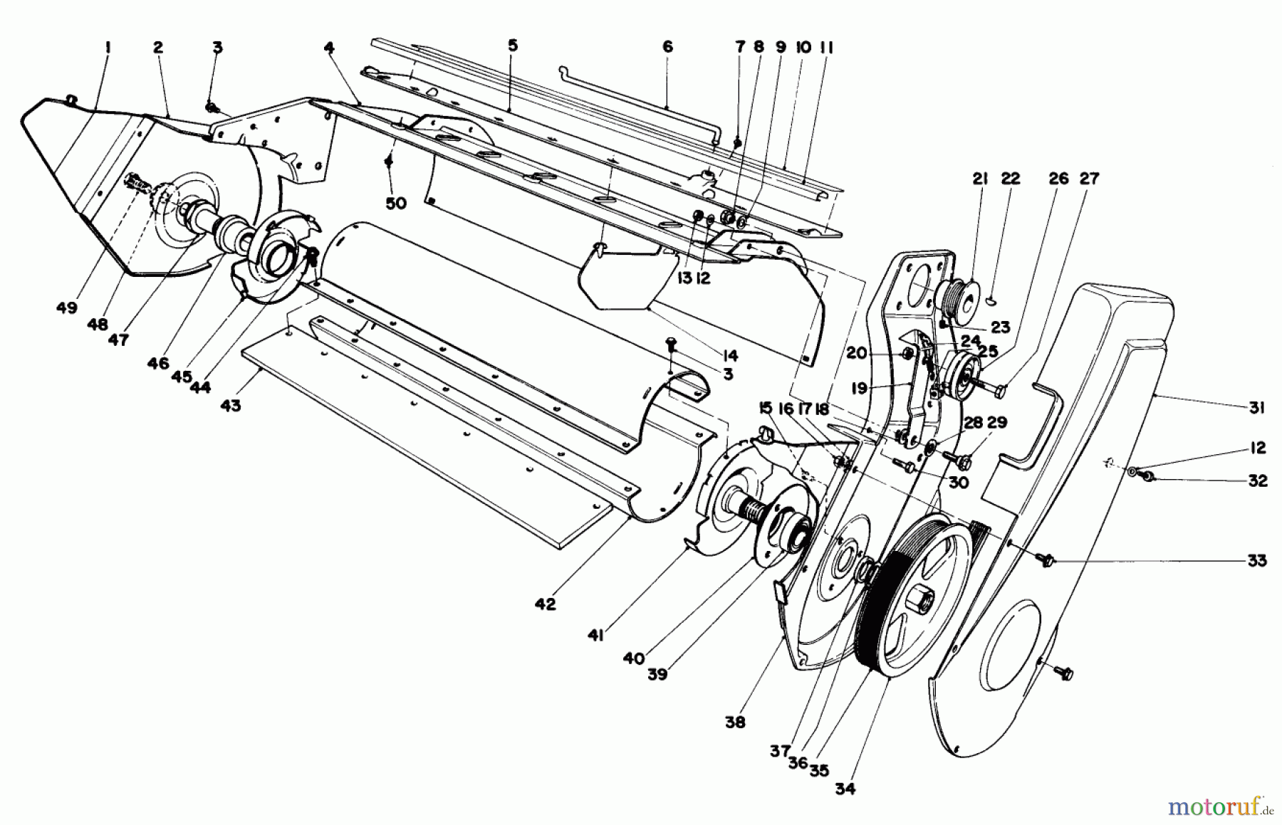 Toro Neu Snow Blowers/Snow Throwers Seite 1 38232 (S-200) - Toro S-200 Snowthrower, 1983 (3000001-3999999) LOWER MAIN FRAME ASSEMBLY