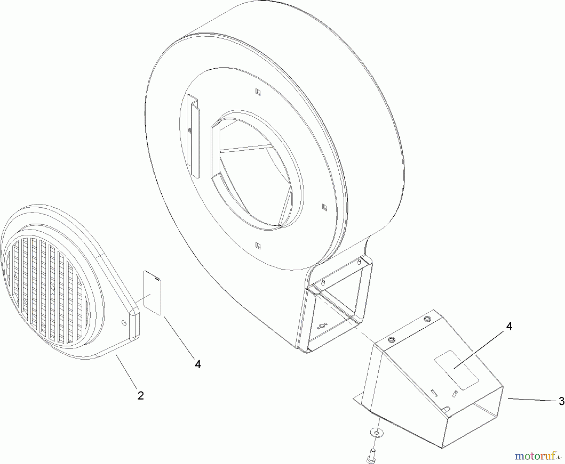  Toro Neu Blowers/Vacuums/Chippers/Shredders 62925 - Toro 5.5 hp Lawn Vacuum, 2004 (240000001-240999999) BLOWER ASSEMBLY