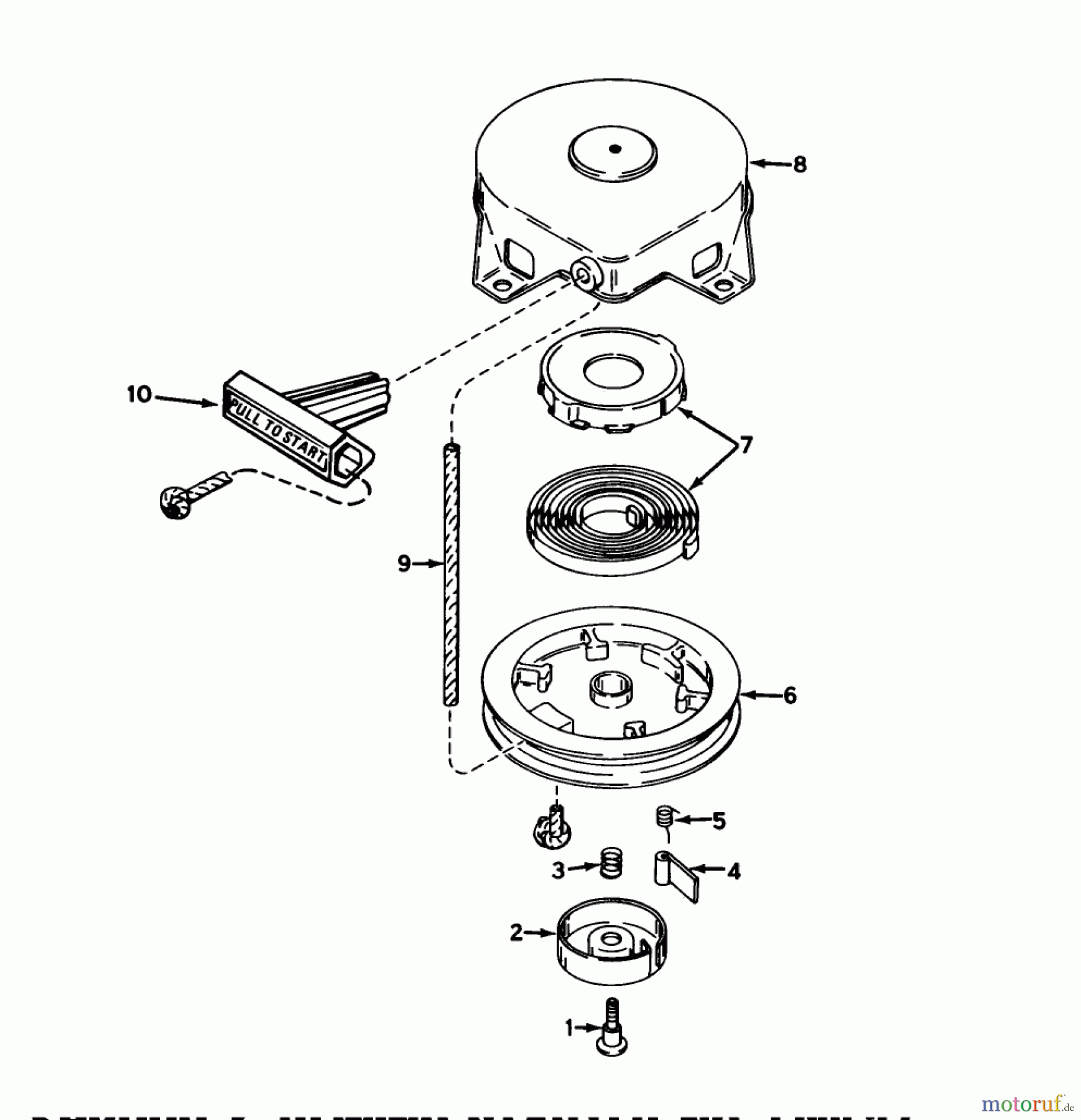 Toro Neu Snow Blowers/Snow Throwers Seite 1 38235 (S-200) - Toro S-200 Snowthrower, 1981 (1000001-1999999) SHROUD & REWIND STARTER NO. 590537 (ENGINE MODEL AH520 TYPE 1603A)