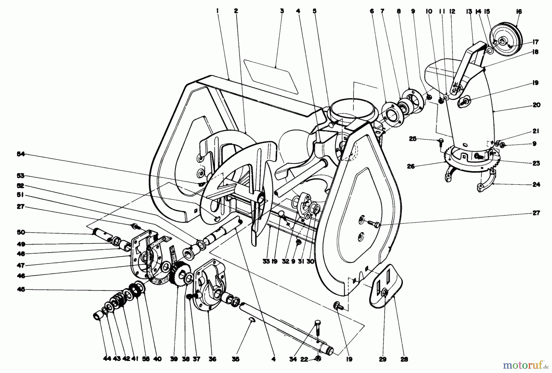 Toro Neu Snow Blowers/Snow Throwers Seite 1 38240 (421) - Toro 421 Snowthrower, 1979 (9000001-9999999) AUGER ASSEMBLY