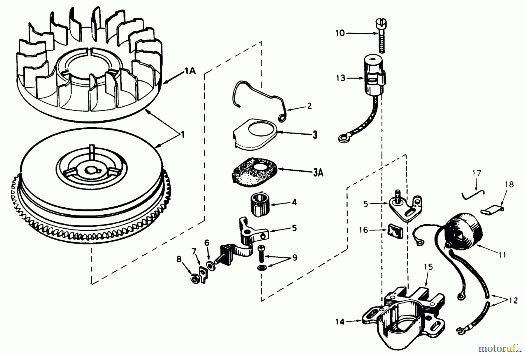 Toro Neu Snow Blowers/Snow Throwers Seite 1 38240 (421) - Toro 421 Snowthrower, 1979 (9000001-9999999) MAGNETO NO. 610944A