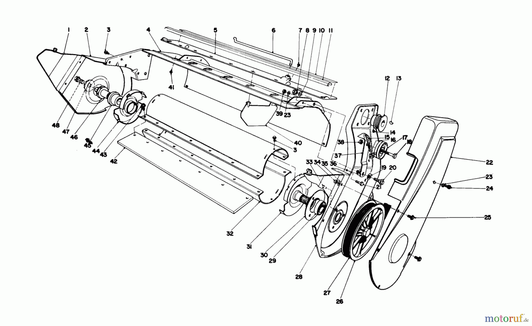  Toro Neu Snow Blowers/Snow Throwers Seite 1 38242 (S-200) - Toro S-200 Snowthrower, 1982 (2000001-2999999) LOWER MAIN FRAME ASSEMBLY (MODEL 38242 & 38252)