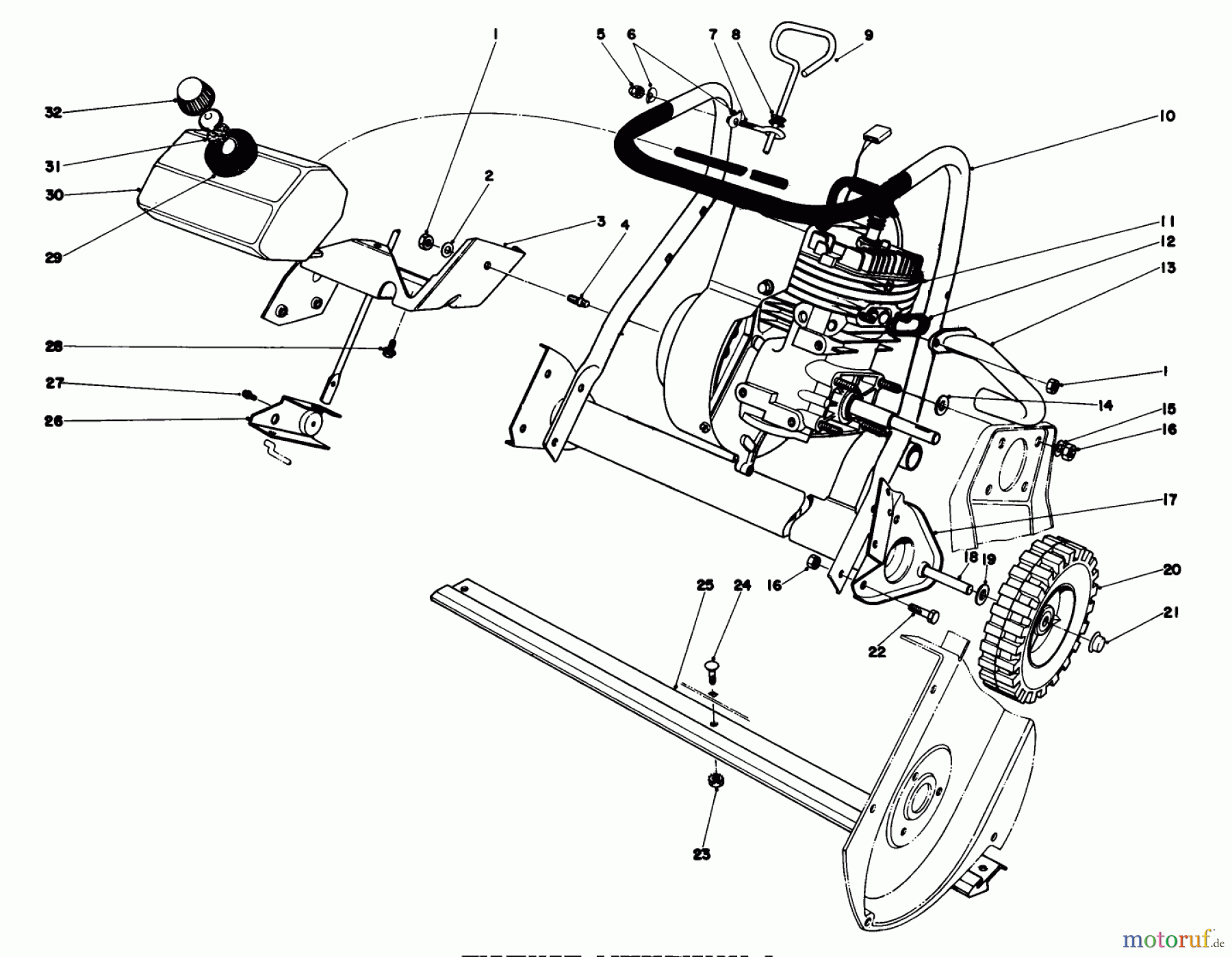 Toro Neu Snow Blowers/Snow Throwers Seite 1 38242 (S-200) - Toro S-200 Snowthrower, 1983 (3000001-3999999) ENGINE ASSEMBLY