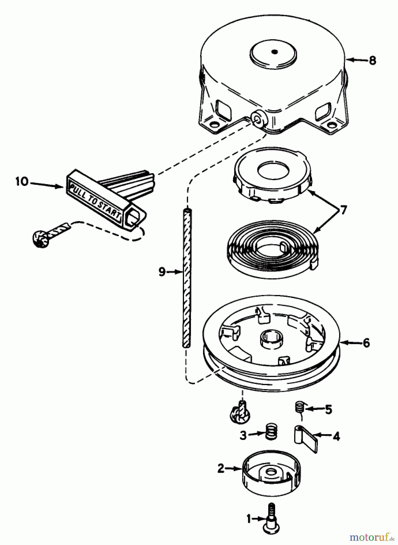Toro Neu Snow Blowers/Snow Throwers Seite 1 38242 (S-200) - Toro S-200 Snowthrower, 1983 (3000001-3999999) SHROUD & REWIND STARTER NO. 590537