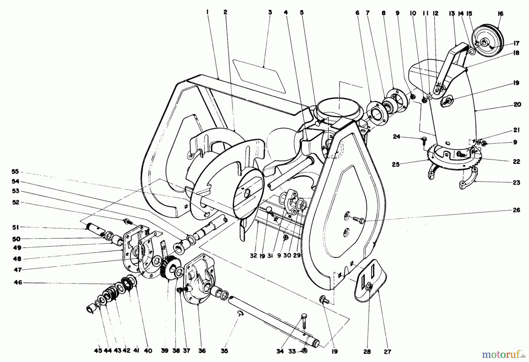  Toro Neu Snow Blowers/Snow Throwers Seite 1 38250 (421) - Toro 421 Snowthrower, 1981 (1000001-1999999) AUGER ASSEMBLY
