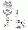 Toro 38250 (421) - 421 Snowthrower, 1981 (1000001-1999999) Ersatzteile MAGNETO NO. 610944A