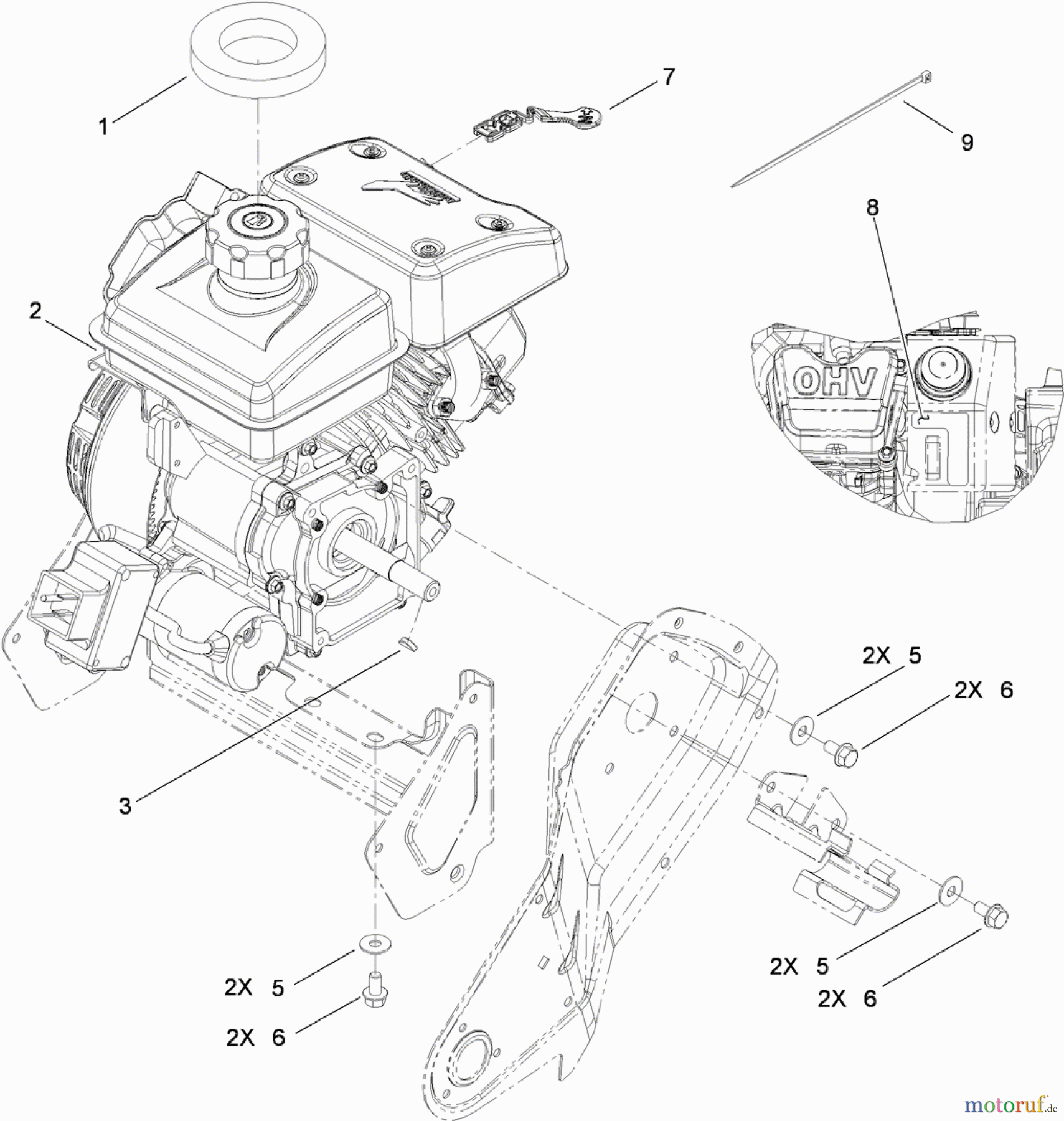 Toro Neu Snow Blowers/Snow Throwers Seite 1 38282 (180) - Toro Power Clear 180 Snowthrower, 2010 (310006957-310021428) ENGINE ASSEMBLY