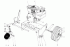 Toro 62933 - 5 hp Lawn Blower, 1974 (4000001-4999999) Ersatzteile ENGINE AND BASE ASSEMBLY