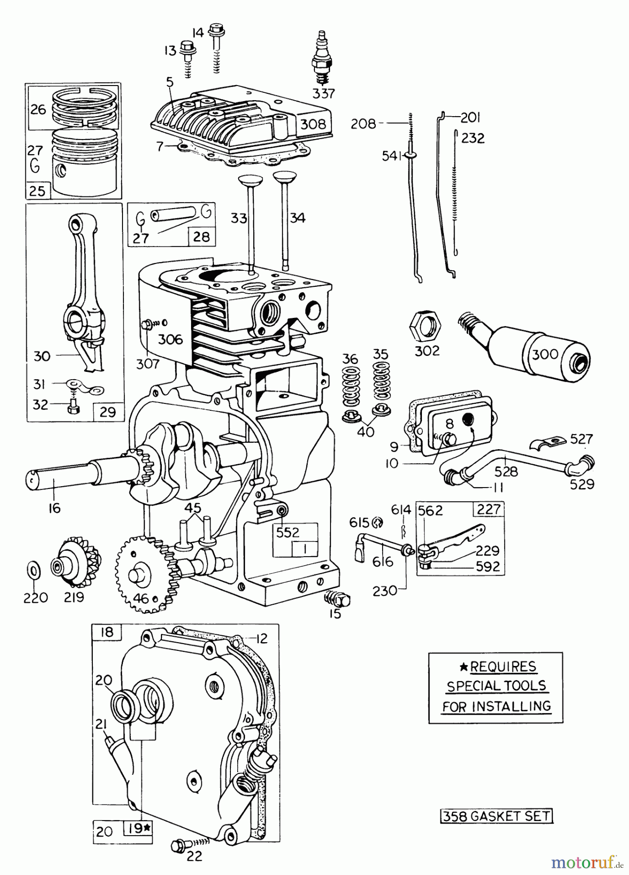 Toro Neu Blowers/Vacuums/Chippers/Shredders 62933 - Toro 5 hp Lawn Blower, 1974 (4000001-4999999) ENGINE MODEL NO. 130202 TYPE 0492 BRIGGS & STRATTON