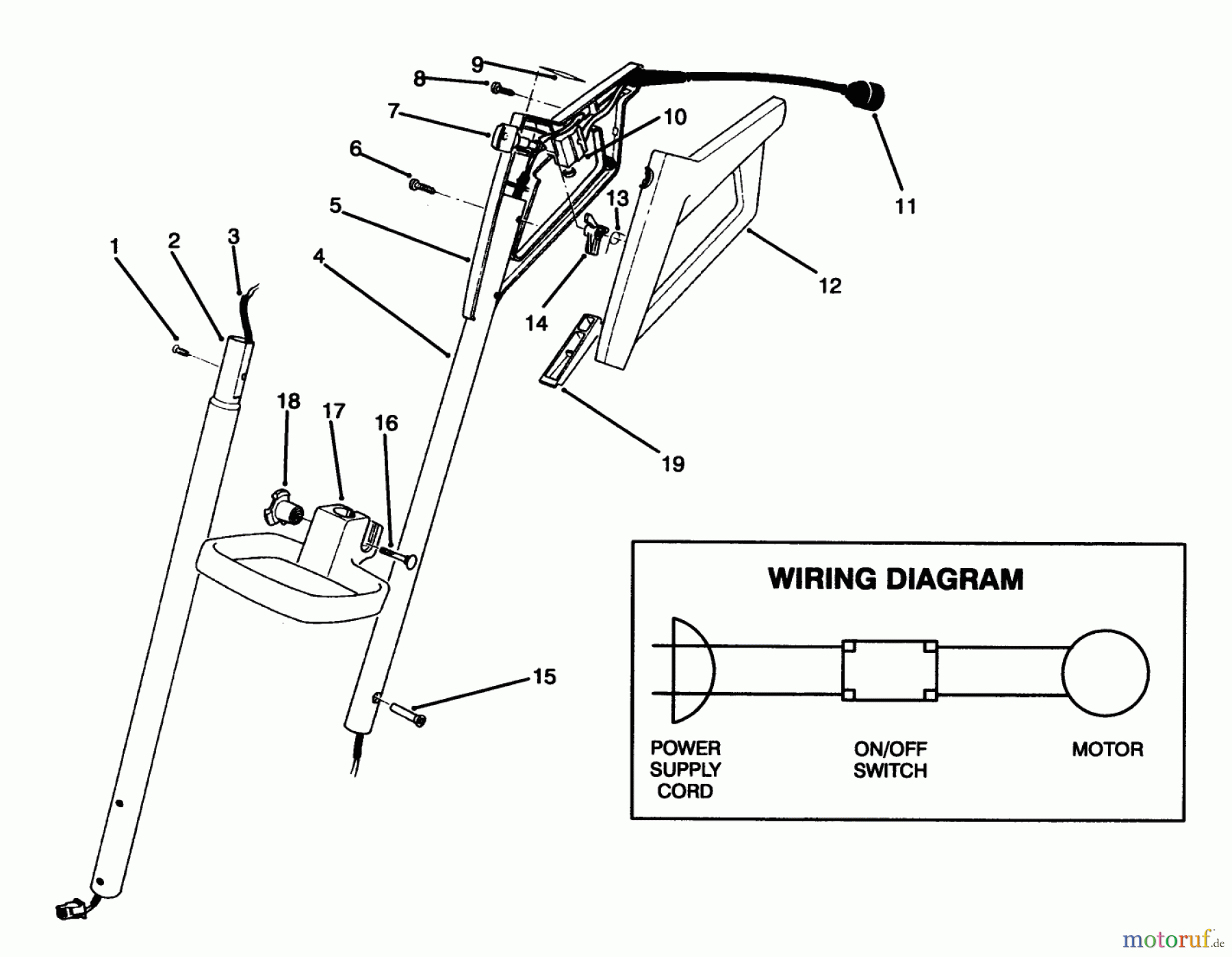 Toro Neu Snow Blowers/Snow Throwers Seite 1 38305C - Toro Power Shovel Snowthrower, 1990 (0000001-0999999) HANDLE ASSEMBLY