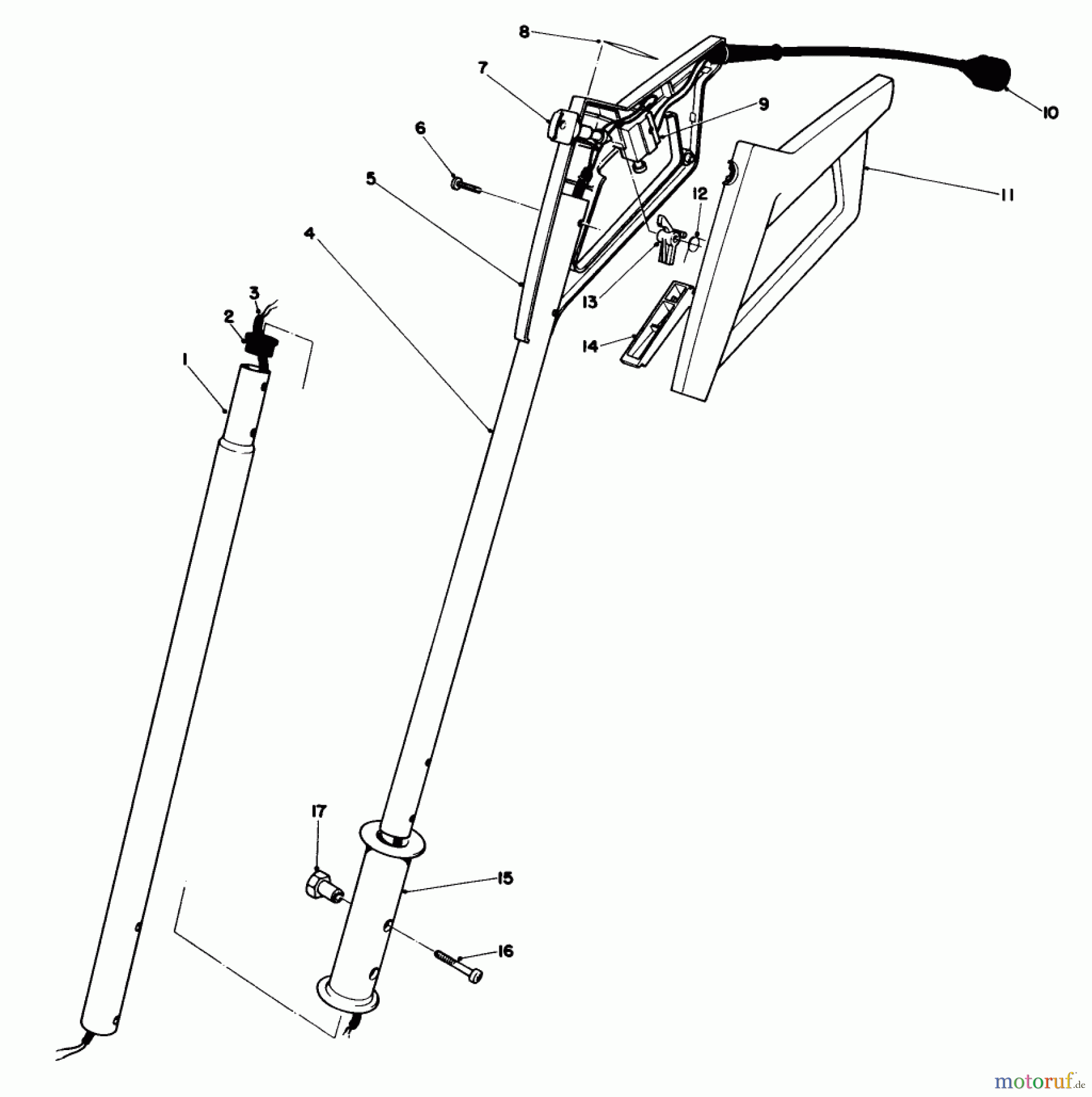 Toro Neu Snow Blowers/Snow Throwers Seite 1 38310 - Toro Power Shovel Snowthrower, 1980 (0000001-0999999) HANDLE ASSEMBLY