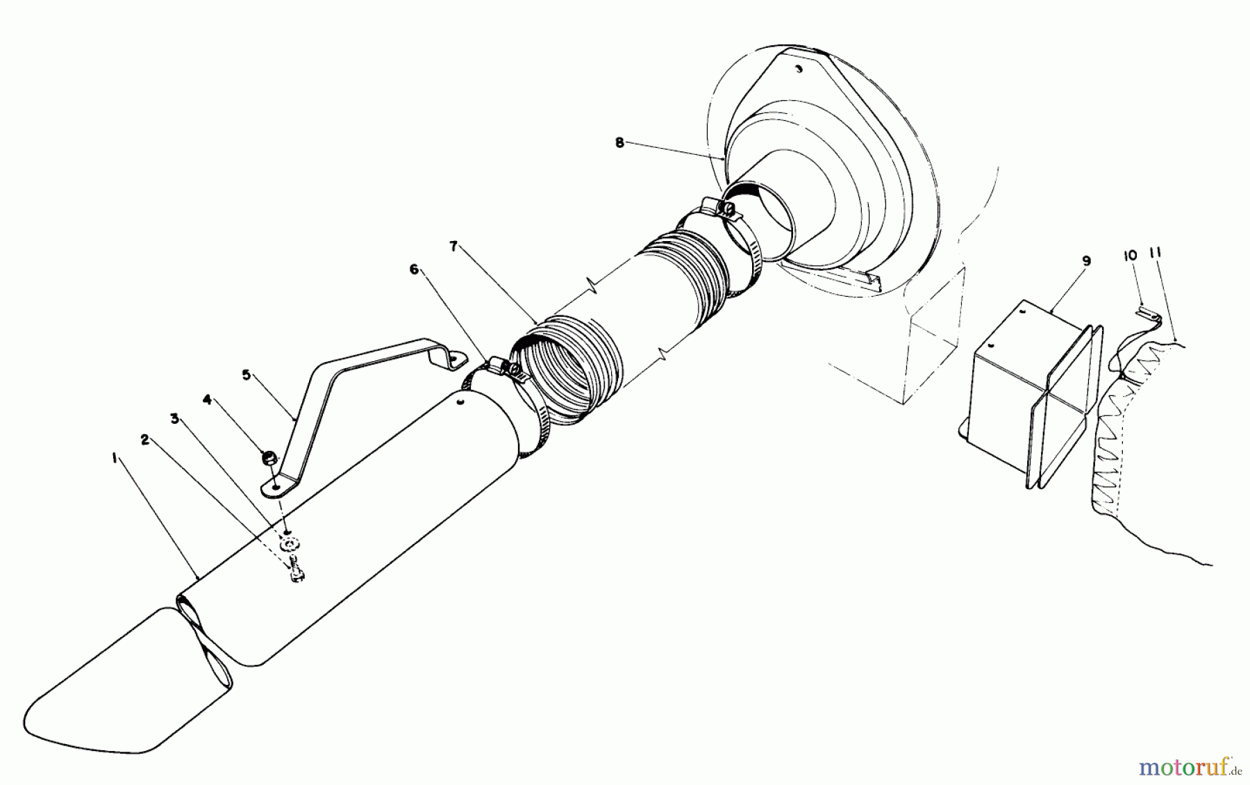 Toro Neu Blowers/Vacuums/Chippers/Shredders 62933 - Toro 5 hp Lawn Blower, 1976 (6000001-6999999) BLOWER BAGGING KIT MODEL NO. 59084