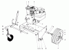 Toro 62933 - 5 hp Lawn Blower, 1977 (7000001-7999999) Ersatzteile ENGINE AND BASE ASSEMBLY
