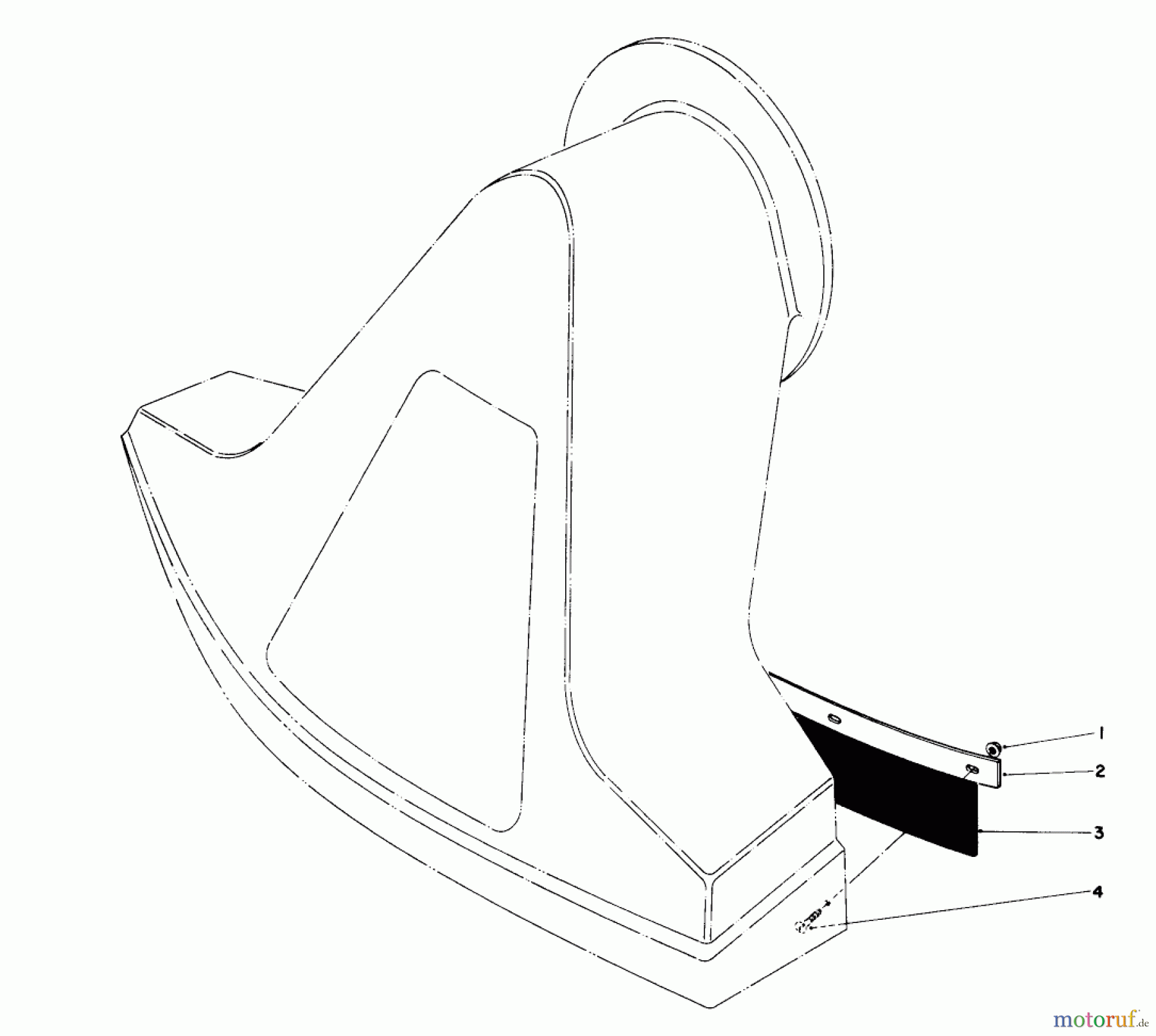 Toro Neu Blowers/Vacuums/Chippers/Shredders 62933 - Toro 5 hp Lawn Blower, 1976 (6000001-6999999) FLAP KIT MODEL NO. 59086