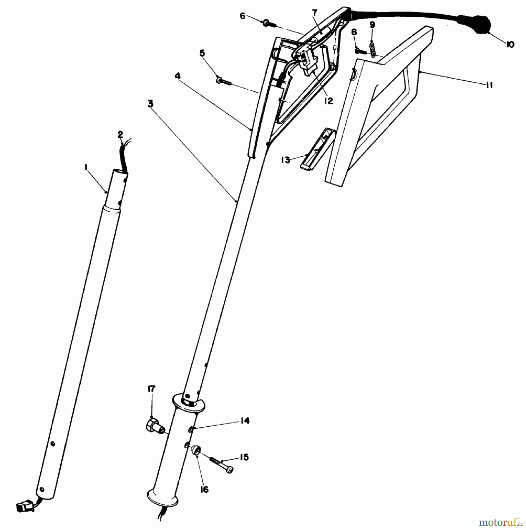 Toro Neu Snow Blowers/Snow Throwers Seite 1 38315 - Toro Power Shovel Snowthrower, 1981 (1000001-1999999) HANDLE ASSEMBLY
