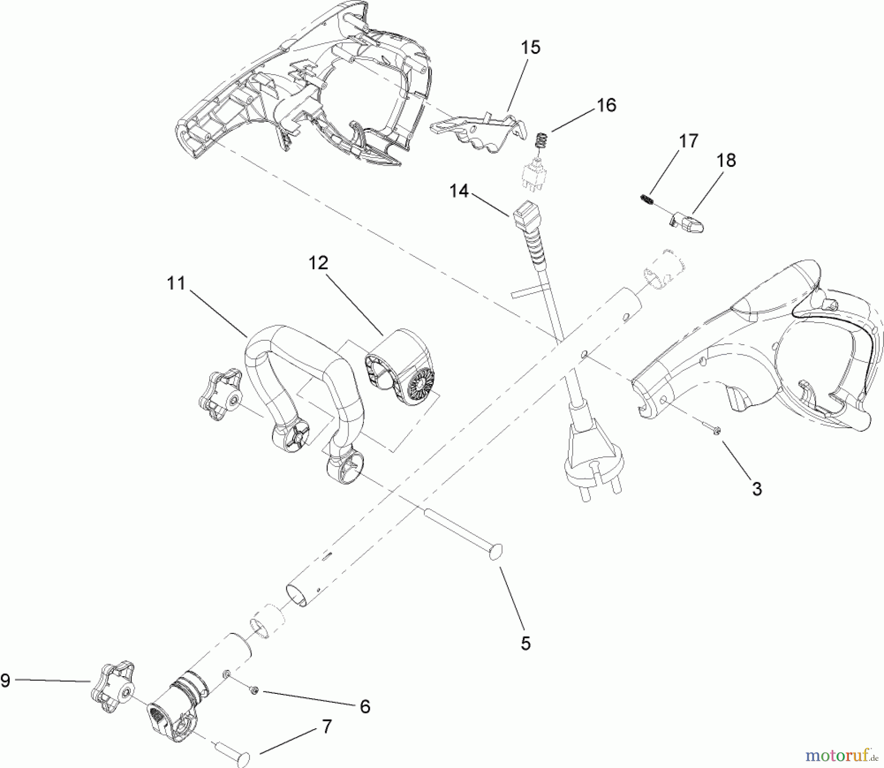 Toro Neu Snow Blowers/Snow Throwers Seite 1 38365 - Toro Power Shovel Plus, 2006 (260000001-260999999) HANDLE ASSEMBLY
