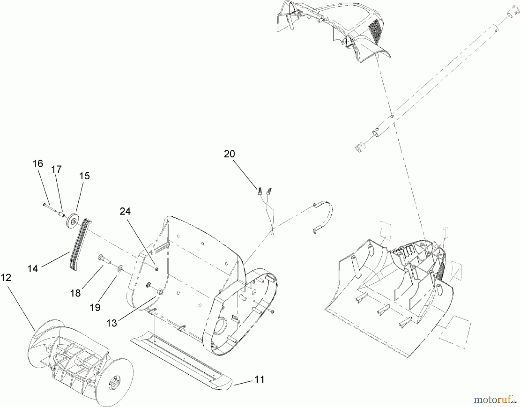  Toro Neu Snow Blowers/Snow Throwers Seite 1 38365 - Toro Power Shovel Plus, 2008 (280000001-280999999) HOUSING ASSEMBLY