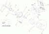 Toro 38405 (1000) - CCR 1000 Snowthrower, 1999 (99000001-99999999) Ersatzteile MOTOR & SWITCH HOUSING ASSEMBLY (MODEL NO. 38405)(120 VOLT)
