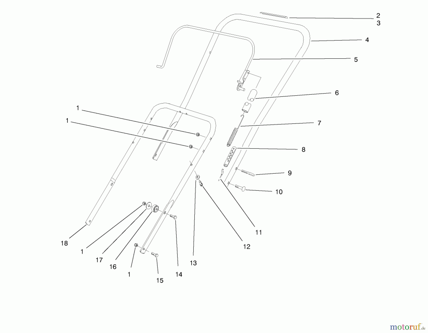 Toro Neu Snow Blowers/Snow Throwers Seite 1 38409 (2400) - Toro CCR 2400 Snowthrower, 1998 (8900001-8999999) HANDLE ASSEMBLY