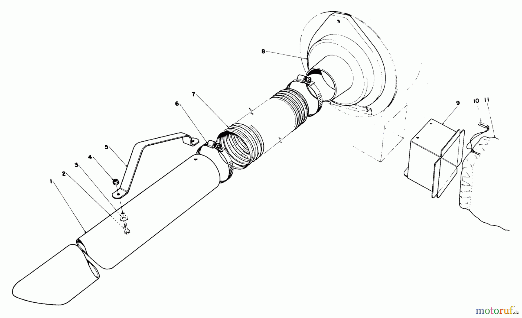 Toro Neu Blowers/Vacuums/Chippers/Shredders 62933 - Toro 5 hp Lawn Blower, 1978 (8000001-8999999) BLOWER BAGGING KIT MODEL NO. 59084