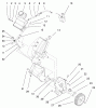 Toro 38414 (2400) - CCR 2400 Snowthrower, 1999 (9900001-9999999) Ersatzteile ENGINE AND GAS TANK ASSEMBLY