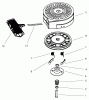 Toro 38421 (2500) - CCR 2500 Snowthrower, 1997 (7900001-7999999) Ersatzteile RECOIL STARTER ASSEMBLY NO. 590712
