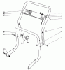 Toro 62933 - 5 hp Lawn Blower, 1980 (0000001-0999999) Ersatzteile HANDLE ASSEMBLY