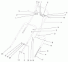 Toro 38425 (2500) - CCR 2500 Snowthrower, 1997 (7900001-7999999) Ersatzteile HANDLE ASSEMBLY