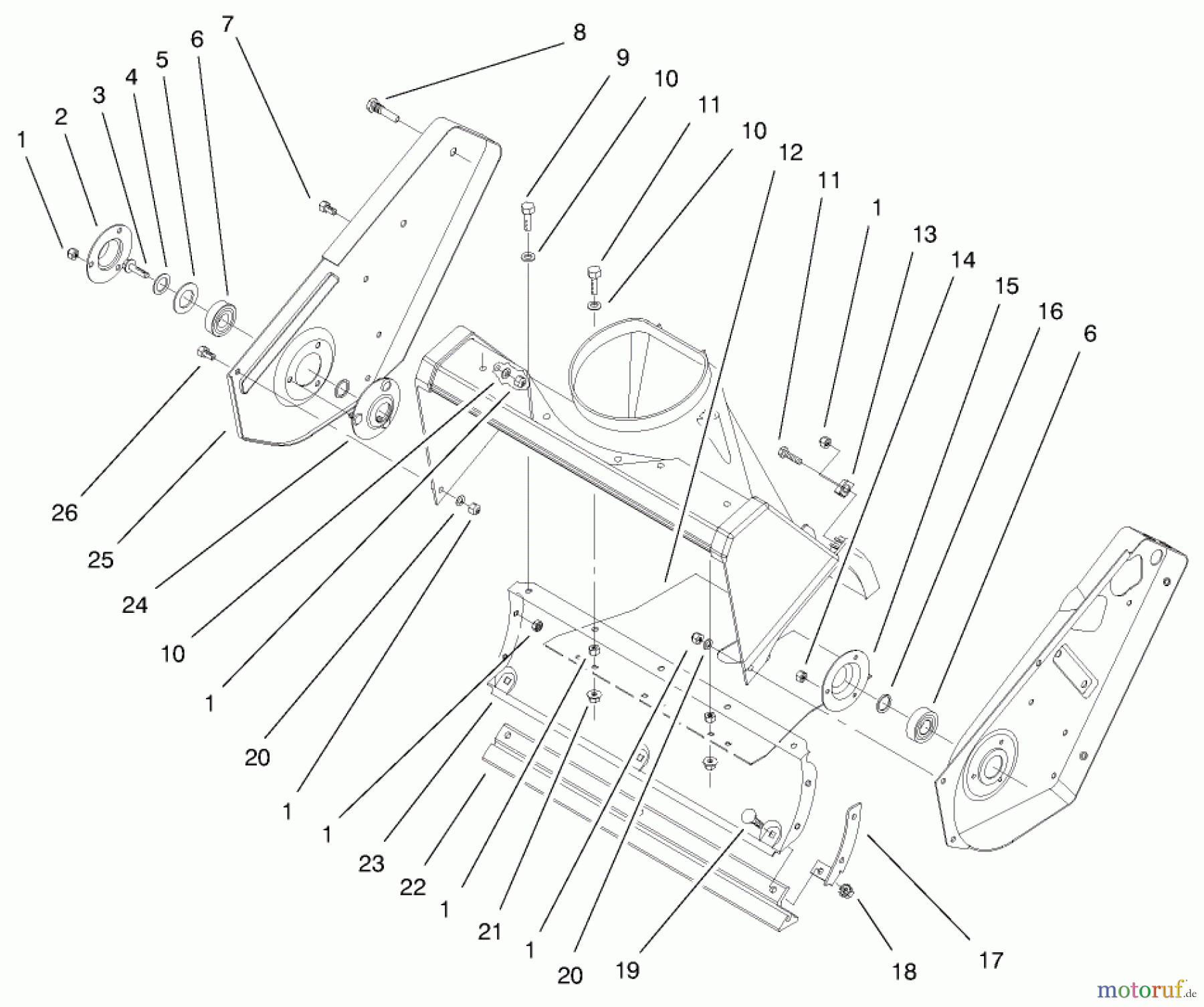Toro Neu Snow Blowers/Snow Throwers Seite 1 38425 (2500) - Toro CCR 2500 Snowthrower, 1997 (7900001-7999999) SIDE PLATE & SCRAPER ASSEMBLY