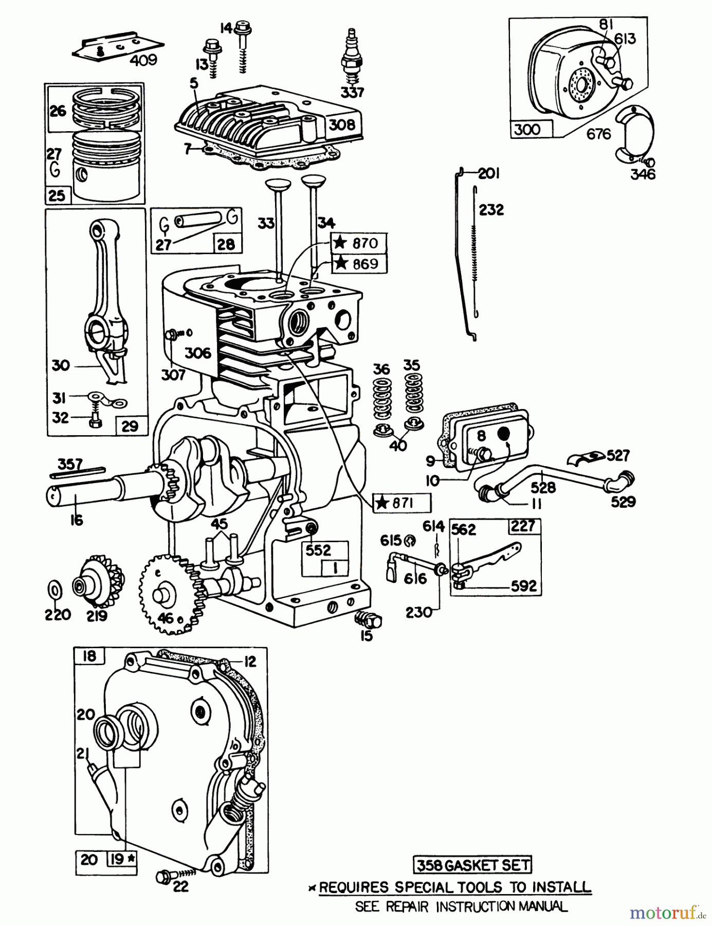 Toro Neu Blowers/Vacuums/Chippers/Shredders 62933 - Toro 5 hp Lawn Blower, 1983 (3000001-3999999) ENGINE MODEL NO. 130202 TYPE 0600-01 BRIGGS & STRATTON