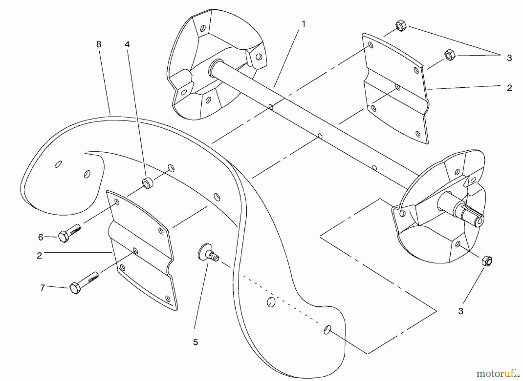 Toro Neu Snow Blowers/Snow Throwers Seite 1 38431 (3000) - Toro CCR 3000 Snowthrower, 1997 (7900001-7999999) ROTOR ASSEMBLY