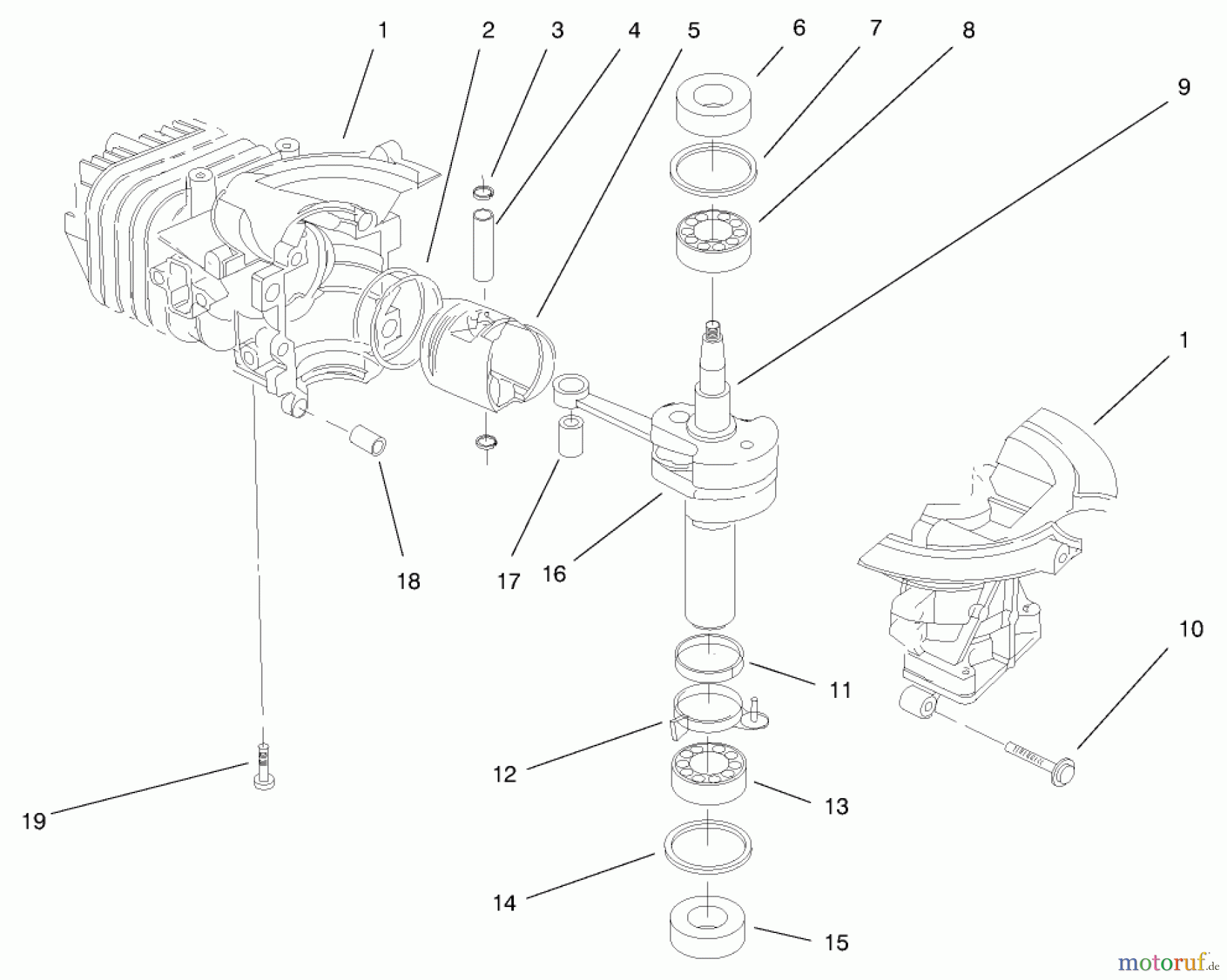  Toro Neu Snow Blowers/Snow Throwers Seite 1 38436 (3000) - Toro CCR 3000 Snowthrower, 1998 (8900001-8999999) ENGINE ASSEMBLY (MODEL NO. 38430 & 38431) #1
