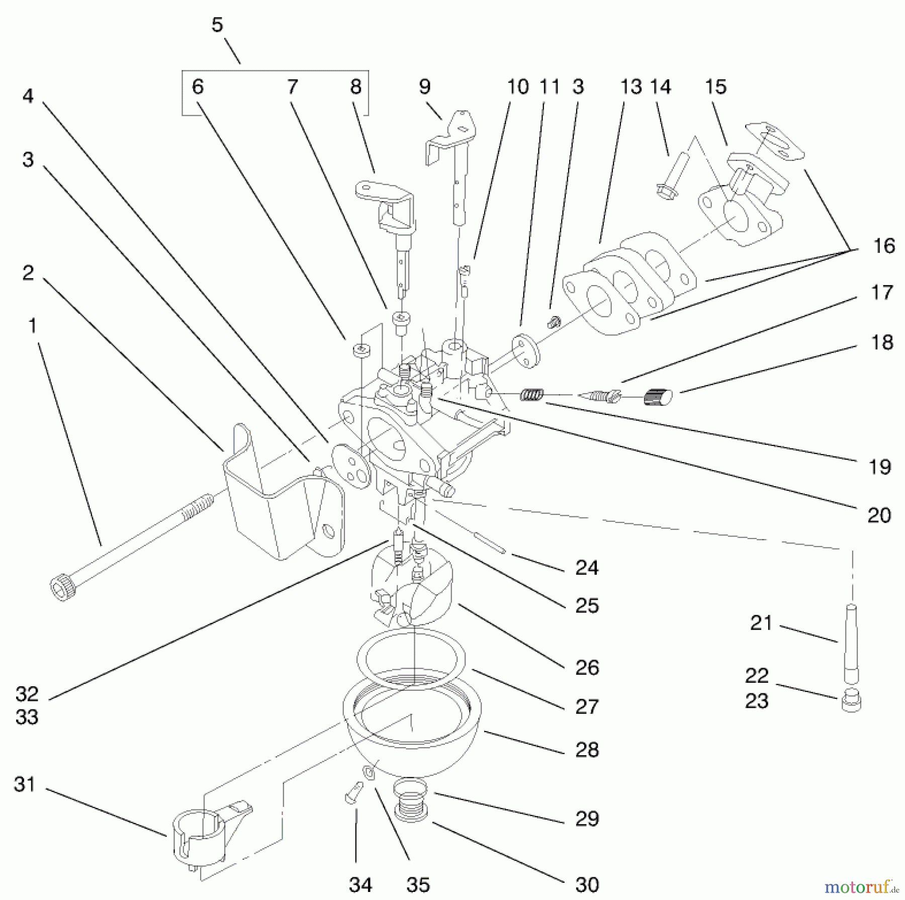 Toro Neu Snow Blowers/Snow Throwers Seite 1 38436 (3000) - Toro CCR 3000 Snowthrower, 1998 (8900001-8999999) ENGINE ASSEMBLY (MODEL NO. 38430 & 38431) #3