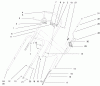 Toro 38436 (3000) - CCR 3000 Snowthrower, 1998 (8900001-8999999) Ersatzteile HANDLE ASSEMBLY