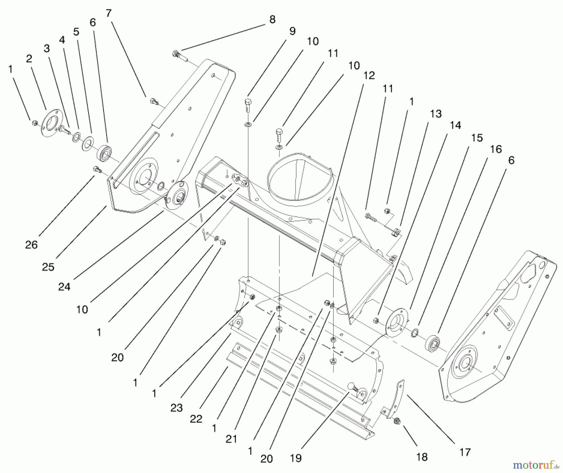 Toro Neu Snow Blowers/Snow Throwers Seite 1 38430 (3000) - Toro CCR 3000 Snowthrower, 1998 (8900001-8999999) HOUSING ASSEMBLY