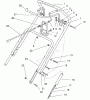 Toro 38435 (3000) - CCR 3000 Snowthrower, 1997 (7900001-7999999) Ersatzteile HANDLE ASSEMBLY