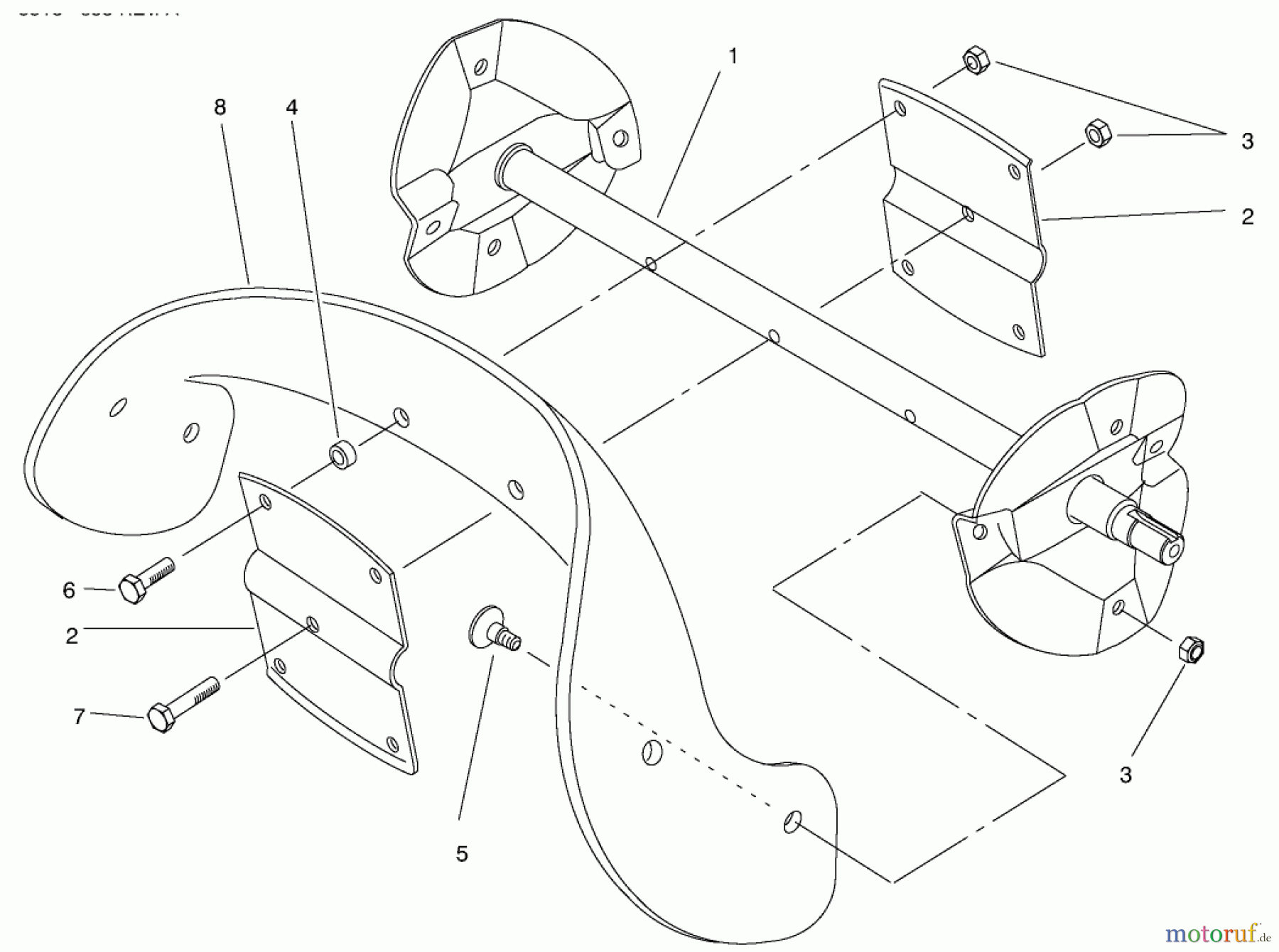 Toro Neu Snow Blowers/Snow Throwers Seite 1 38435 (3000) - Toro CCR 3000 Snowthrower, 1997 (7900001-7999999) ROTOR ASSEMBLY