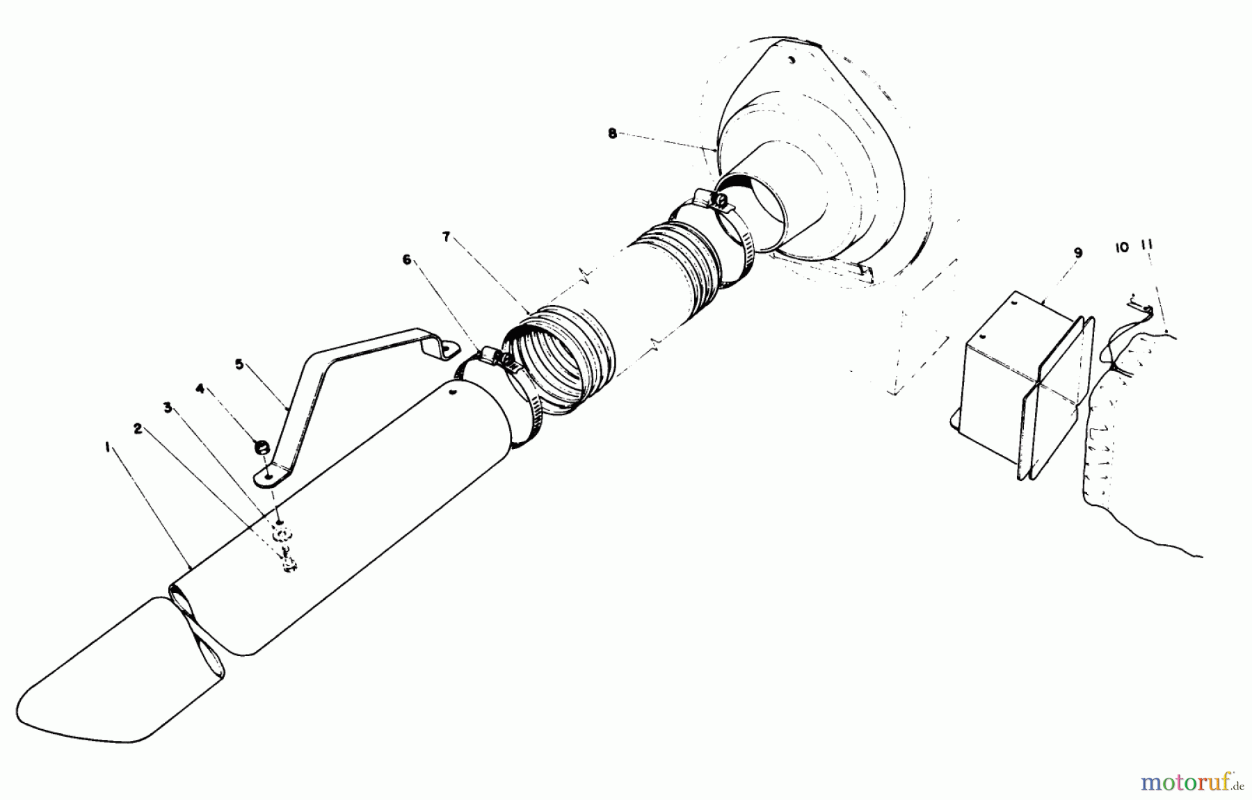 Toro Neu Blowers/Vacuums/Chippers/Shredders 62933 - Toro 5 hp Lawn Blower, 1984 (4000001-4999999) BLOWER BAGGING KIT MODEL NO. 59084 (OPTIONAL)