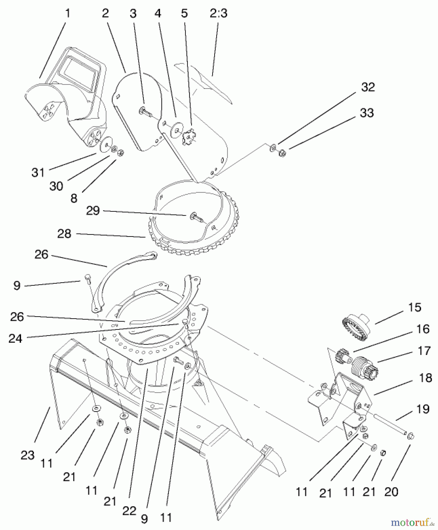 Toro Neu Snow Blowers/Snow Throwers Seite 1 38445 (3650) - Toro CCR 3650 Snowthrower, 2000 (200000001-200012327) CHUTE ASSEMBLY