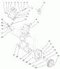 Toro 38445 (3650) - CCR 3650 Snowthrower, 2000 (200000001-200012327) Ersatzteile ENGINE AND FRAME ASSEMBLY