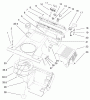 Toro 38445 (3650) - CCR 3650 Snowthrower, 2000 (200000001-200012327) Ersatzteile UPPER SHROUD AND CONTROL PANEL ASSEMBLY