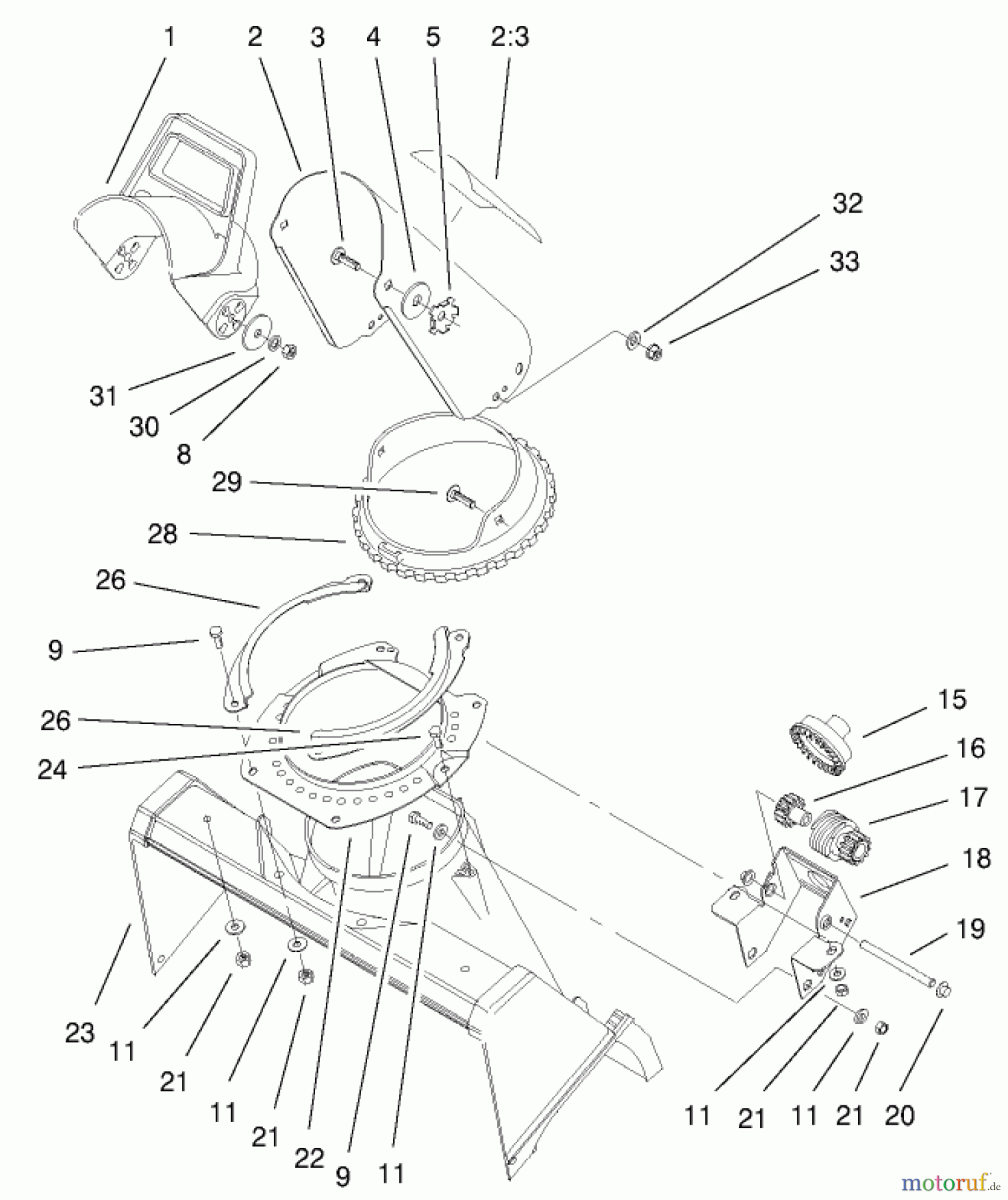 Toro Neu Snow Blowers/Snow Throwers Seite 1 38445 (3650) - Toro CCR 3650 Snowthrower, 2000 (200012328-200999999) CHUTE ASSEMBLY