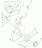 Toro 38445 (3650) - CCR 3650 Snowthrower, 2000 (200012328-200999999) Ersatzteile ENGINE AND FRAME ASSEMBLY