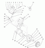Toro 38445 (3650) - CCR 3650 Snowthrower, 2001 (210000001-210999999) Ersatzteile ENGINE AND FRAME ASSEMBLY