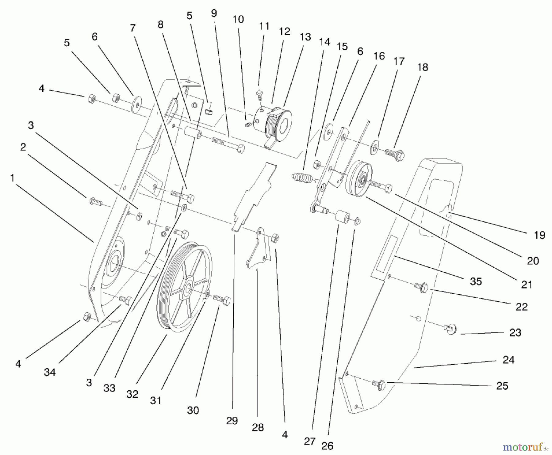 Toro Neu Snow Blowers/Snow Throwers Seite 1 38441 (3650) - Toro CCR 3650 Snowthrower, 2000 (200000001-200999999) IMPELLER DRIVE ASSEMBLY